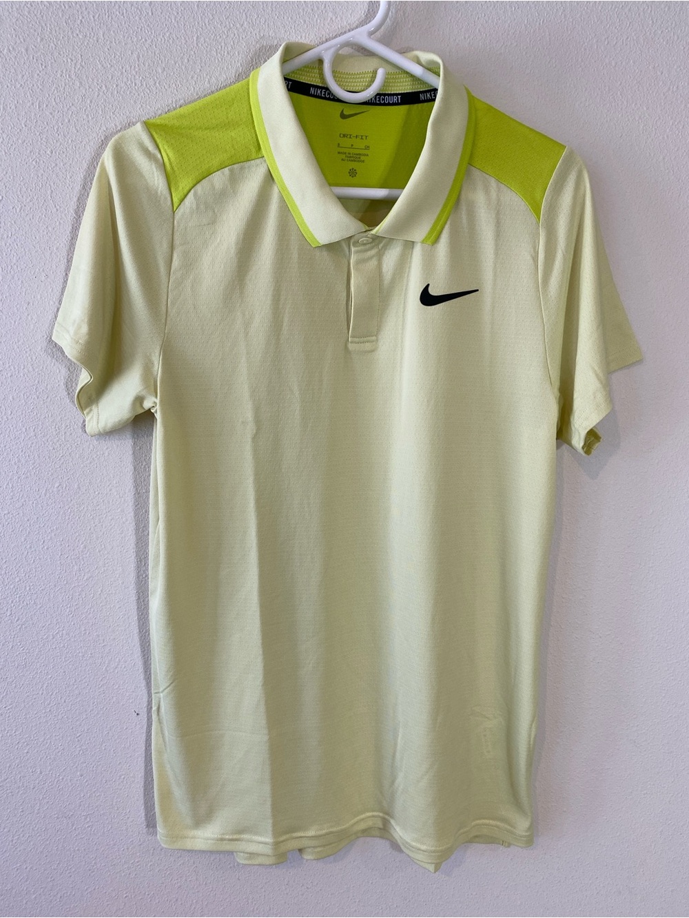 Nike Court Advantage Tennis Polo Shirt Yellow FD5314-751 $68 - Small